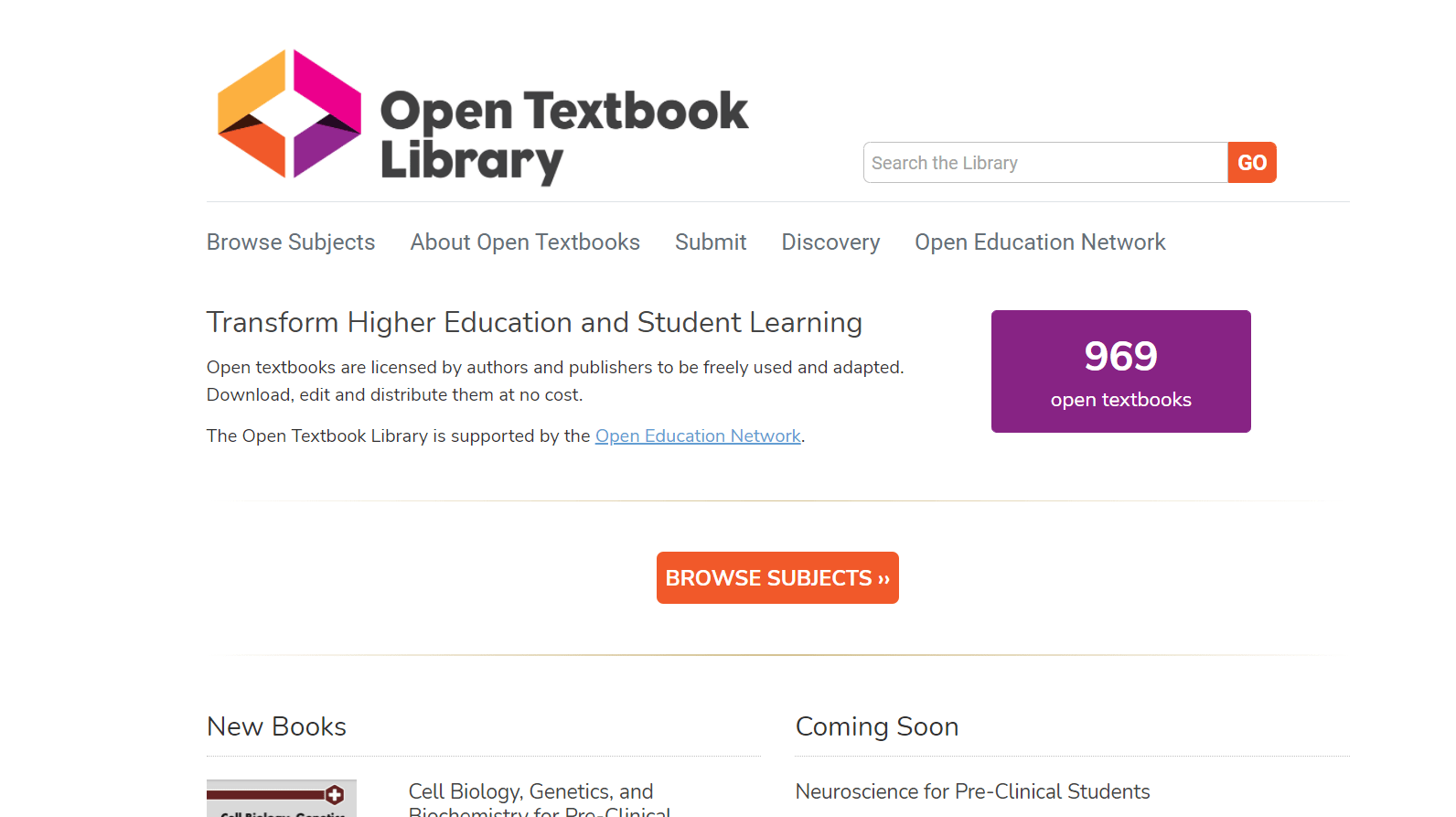 open textbook library website